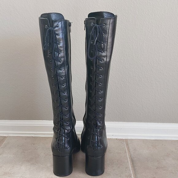 Knee-High Leather Boots with Inserts - Picture 2 of 6